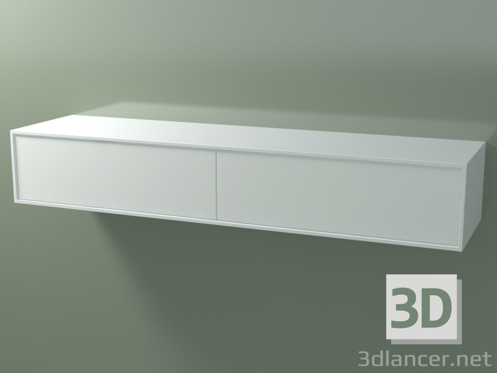 3d model Double box (8AUFAA02, Glacier White C01, HPL P01, L 144, P 36, H 24 cm) - preview