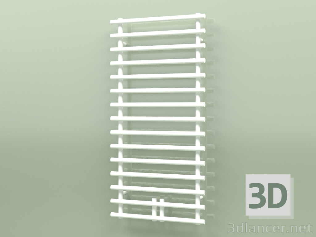 3D modeli Isıtmalı havlu askısı - Leros (1224 x 600, RAL - 9016) - önizleme
