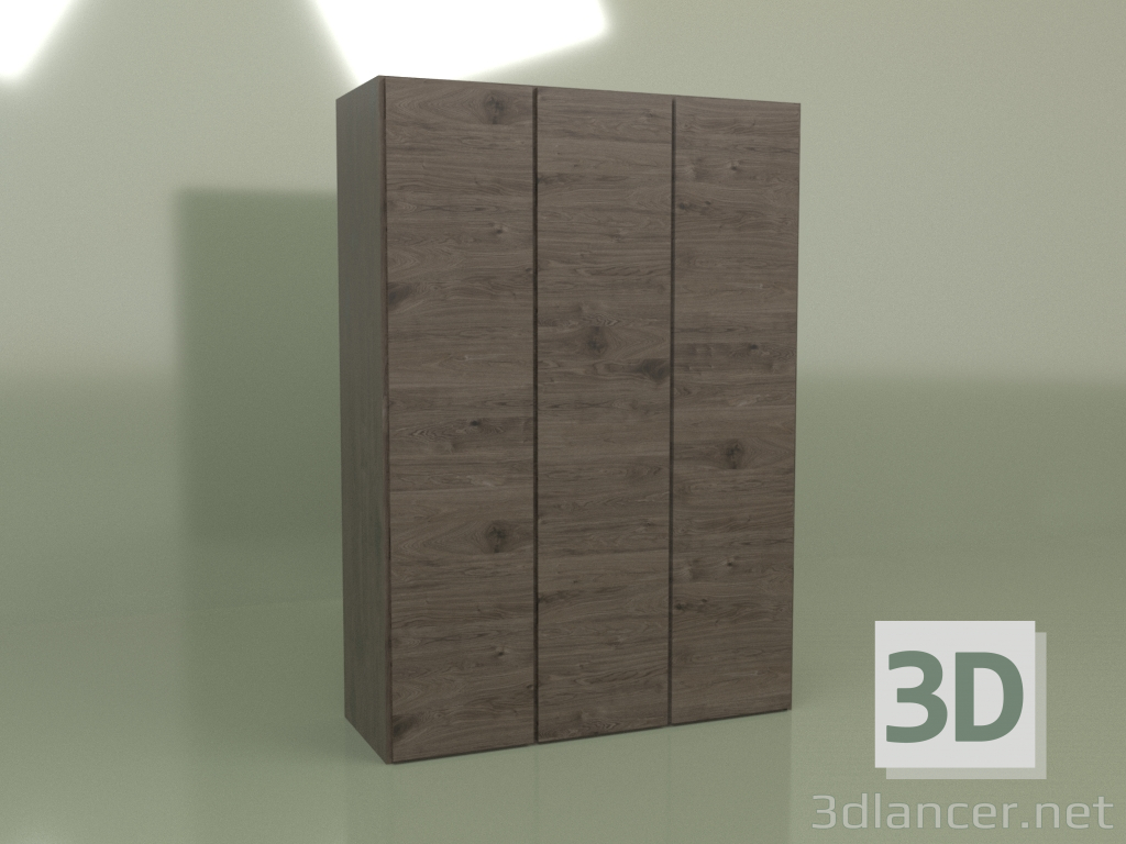 3D Modell Kleiderschrank 3 Türen Mn 130 (Mokka) - Vorschau