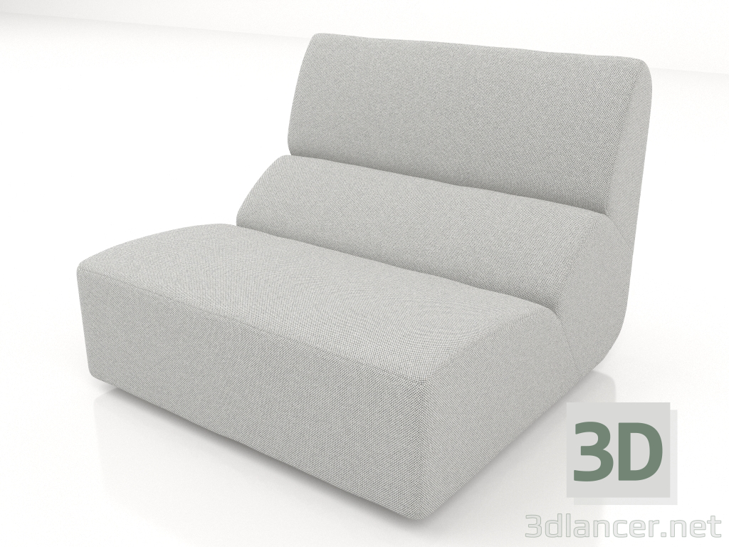 modèle 3D Module canapé 1 place (3cm) - preview