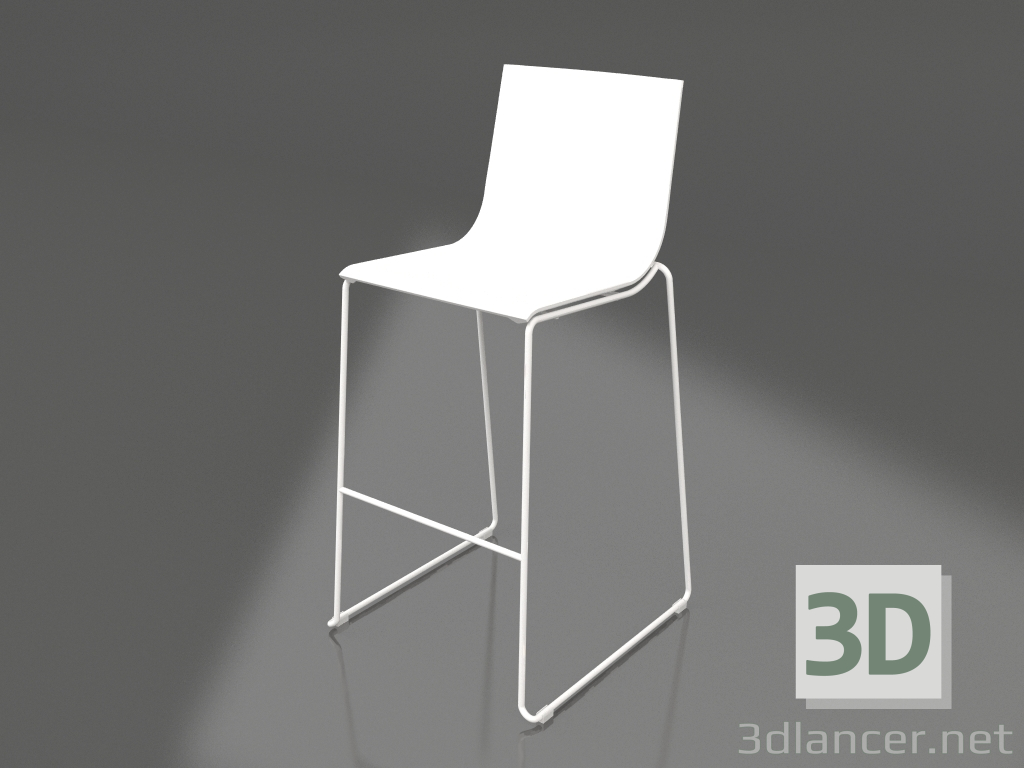 Modelo 3d Banqueta alta modelo 1 (branca) - preview