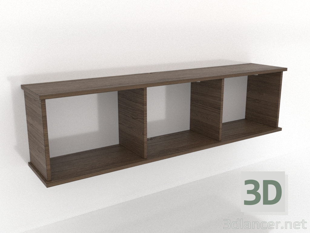 3d модель Підвісна полиця SHELF 7 (відкрита) 1400 мм (освітлений попелястий горіх) – превью 3d модель Підвісна полиця SHELF 7 (відкрита) 1400 мм (освітлений попелястий горіх) – превью