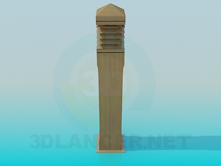 3d модель Столб деревянный High Poly – превью 3d модель Столб деревянный High Poly – превью