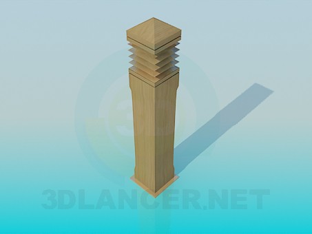 3d модель Столб деревянный High Poly – превью 3d модель Столб деревянный High Poly – превью