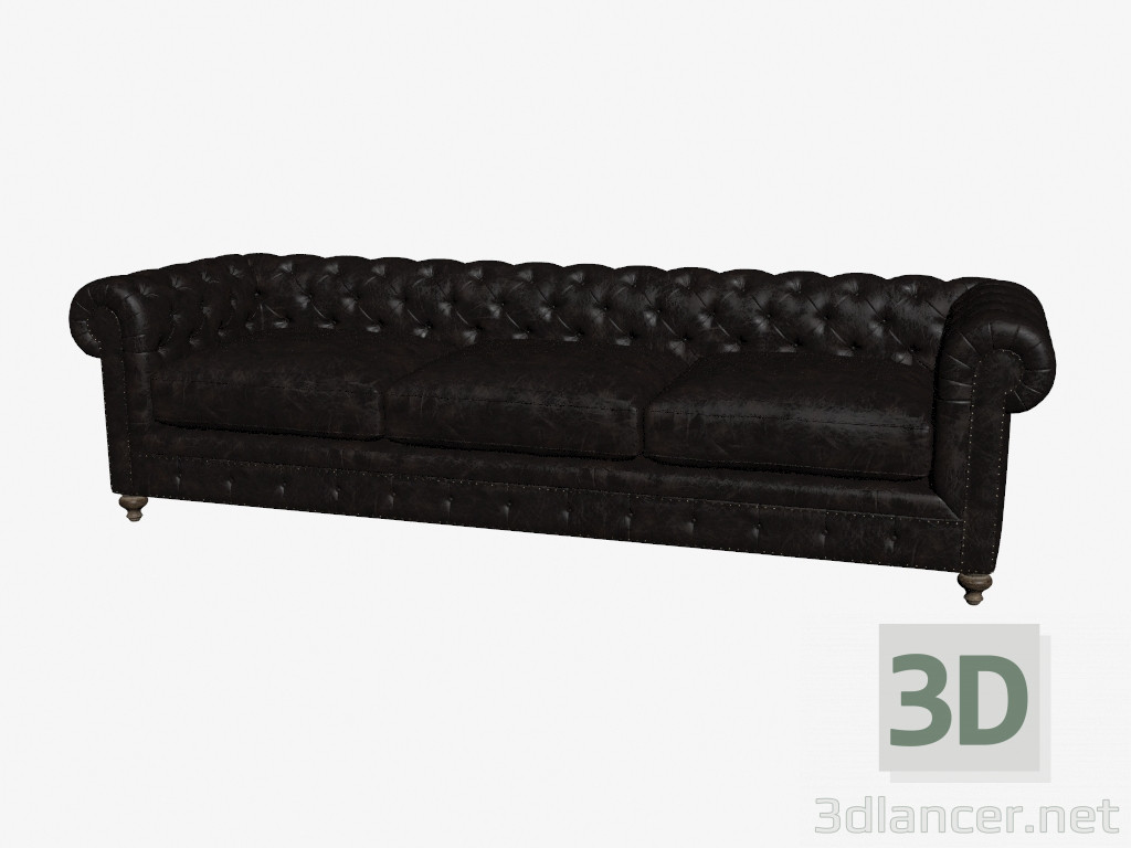 modèle 3D Canapé en cuir triple 118 '' CLUB LEATHER SOFA (7842-3008 VL) - preview