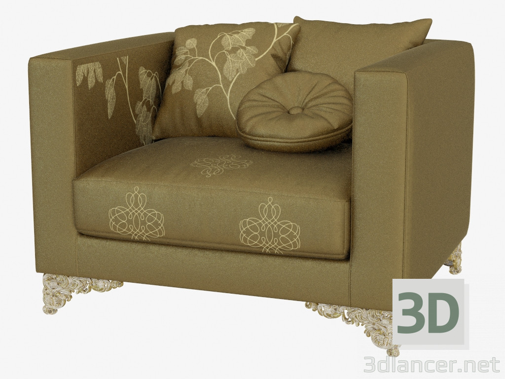 modèle 3D Chaise en style classique 791 - preview