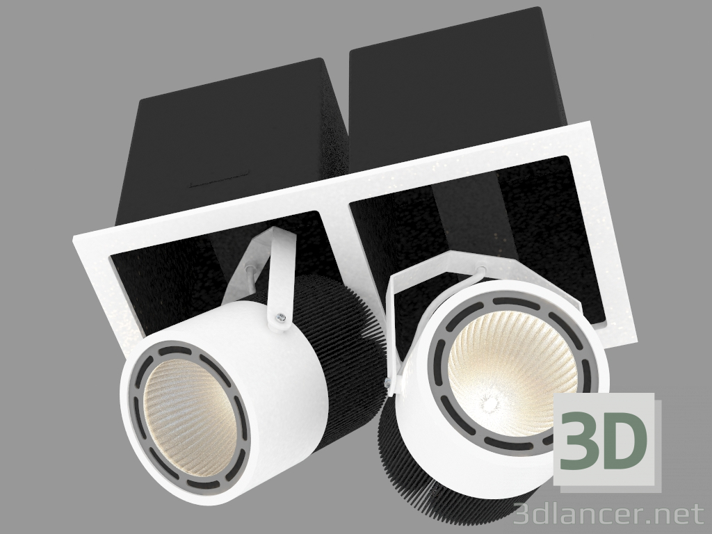 3d model luminaria empotrada LED (DL18601_02WW-SQ) - vista previa