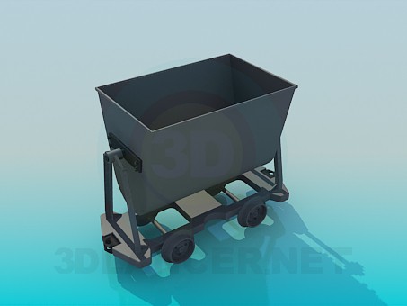 3d model Trolley in the mine - preview 3d model Trolley in the mine - preview
