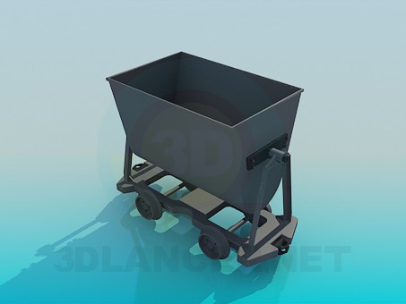 3d model Trolley in the mine - preview 3d model Trolley in the mine - preview