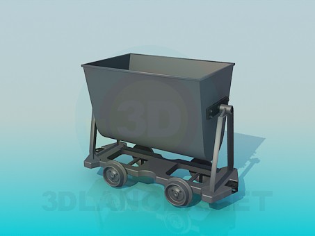 3d model Trolley in the mine - preview 3d model Trolley in the mine - preview