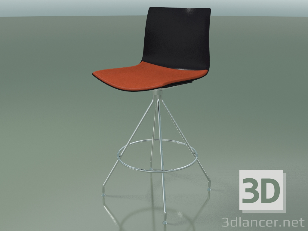 3d model Bar stool 0306 (with seat cushion, polypropylene PO00109) - preview