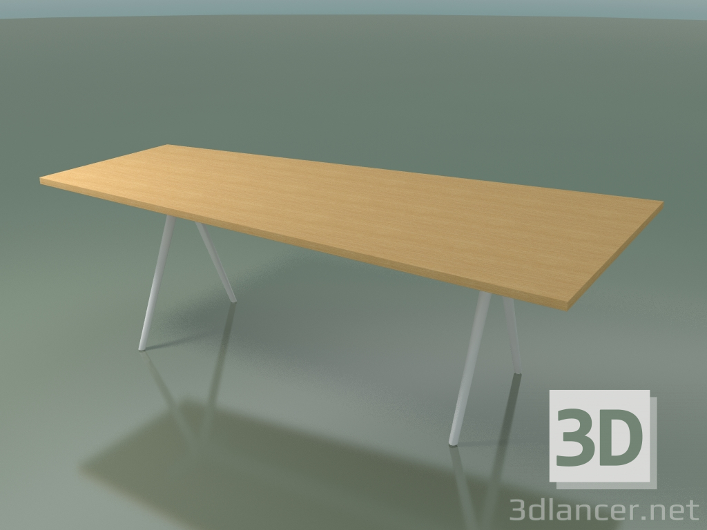 3d model Trapezoidal table 5437 (H 74 - 120-80x240 cm, veneered L22 natural oak, V12) - preview