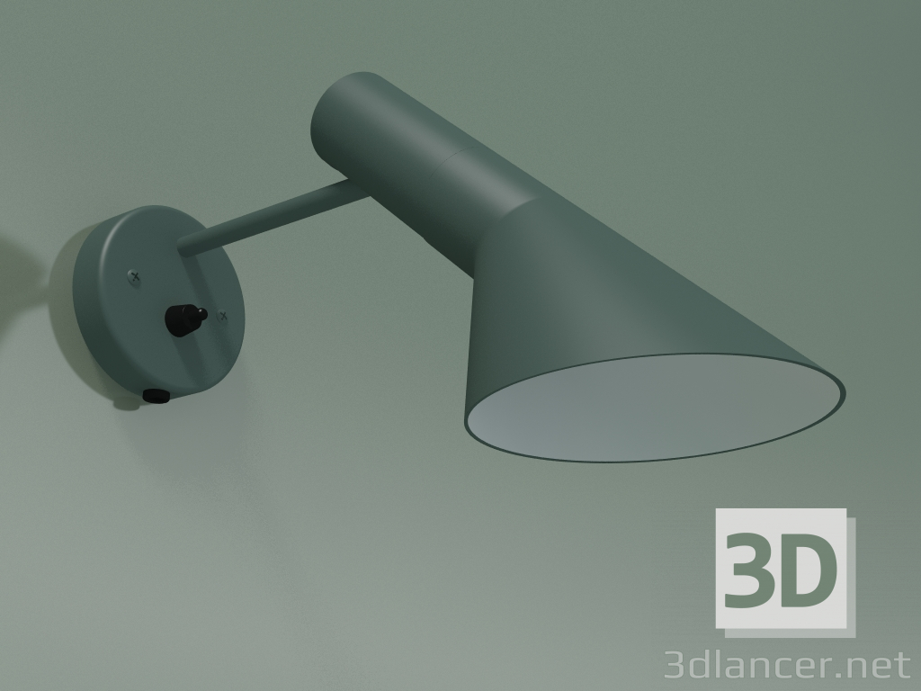 3D Modell Wandleuchte AJ WALL (20W E14, PALE PETROLEUM) - Vorschau