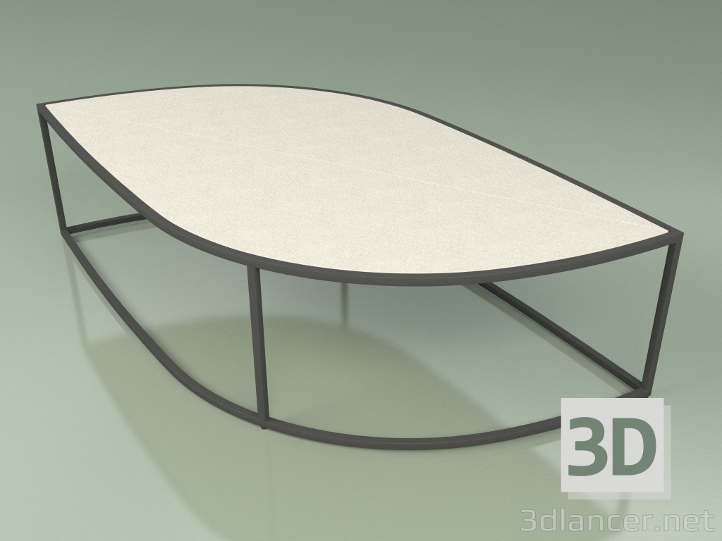 3d model Coffee table 002 (Gres Ivory, Metal Smoke) - preview