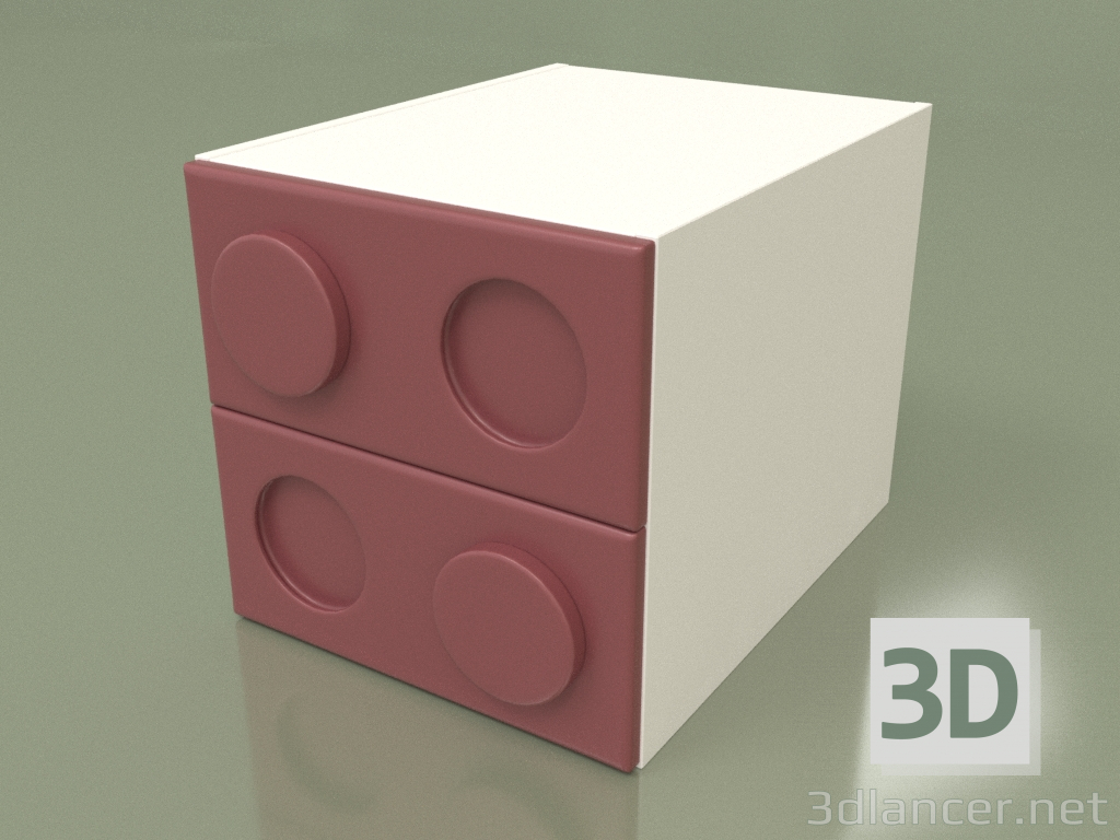 modèle 3D Table de chevet pour enfants (Bordeaux) - preview