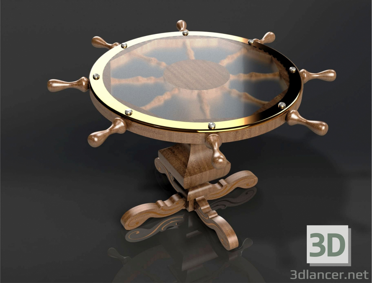 Mesa auxiliar "Volante" 3D modelo Compro - render