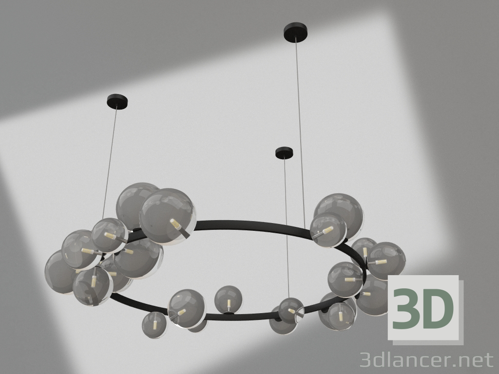 modèle 3D Lustre Iona noir (07608-24.19) - preview