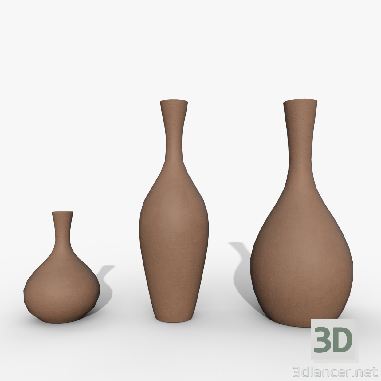 Floreros activo Arcilla 3D modelo Compro - render