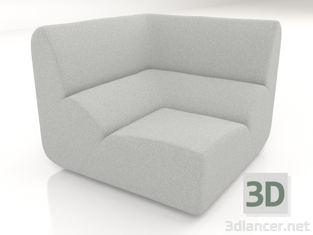 Modelo 3d Módulo sofá (canto interno, 3 cm) - preview