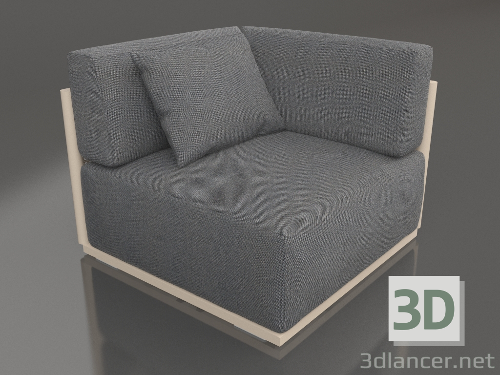 modèle 3D Module canapé section 6 (Sable) - preview
