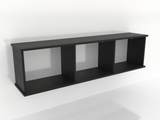 3D-Modell "Hängeregal SHELF 7 (offen) 1400 mm (schwarz RAL 9005)"