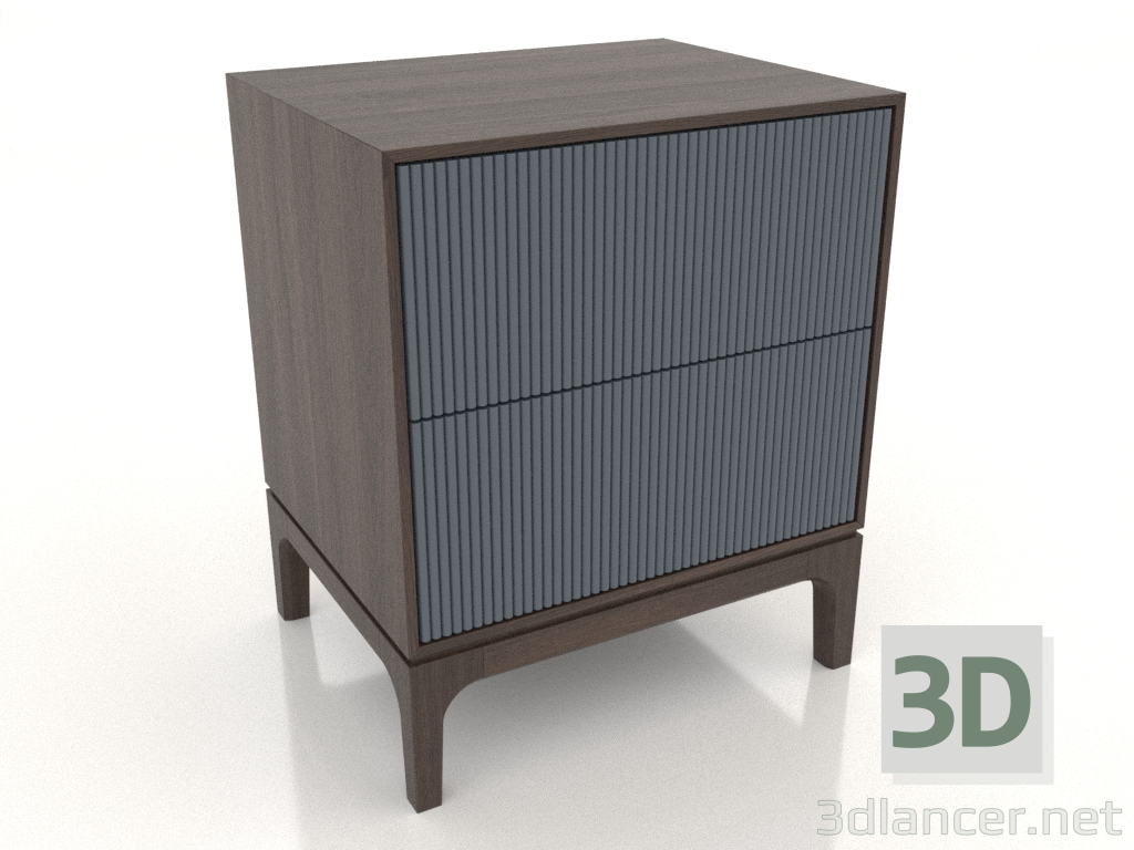3D modeli FARGO 2 çekmeceli, frezelenmiş cepheli komodin (arduvaz, koyu meşe, seçenek 3) - önizleme