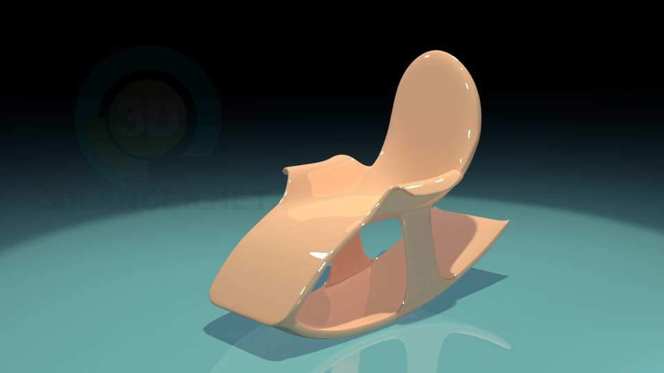 3D Modell Schaukelstuhl - Vorschau