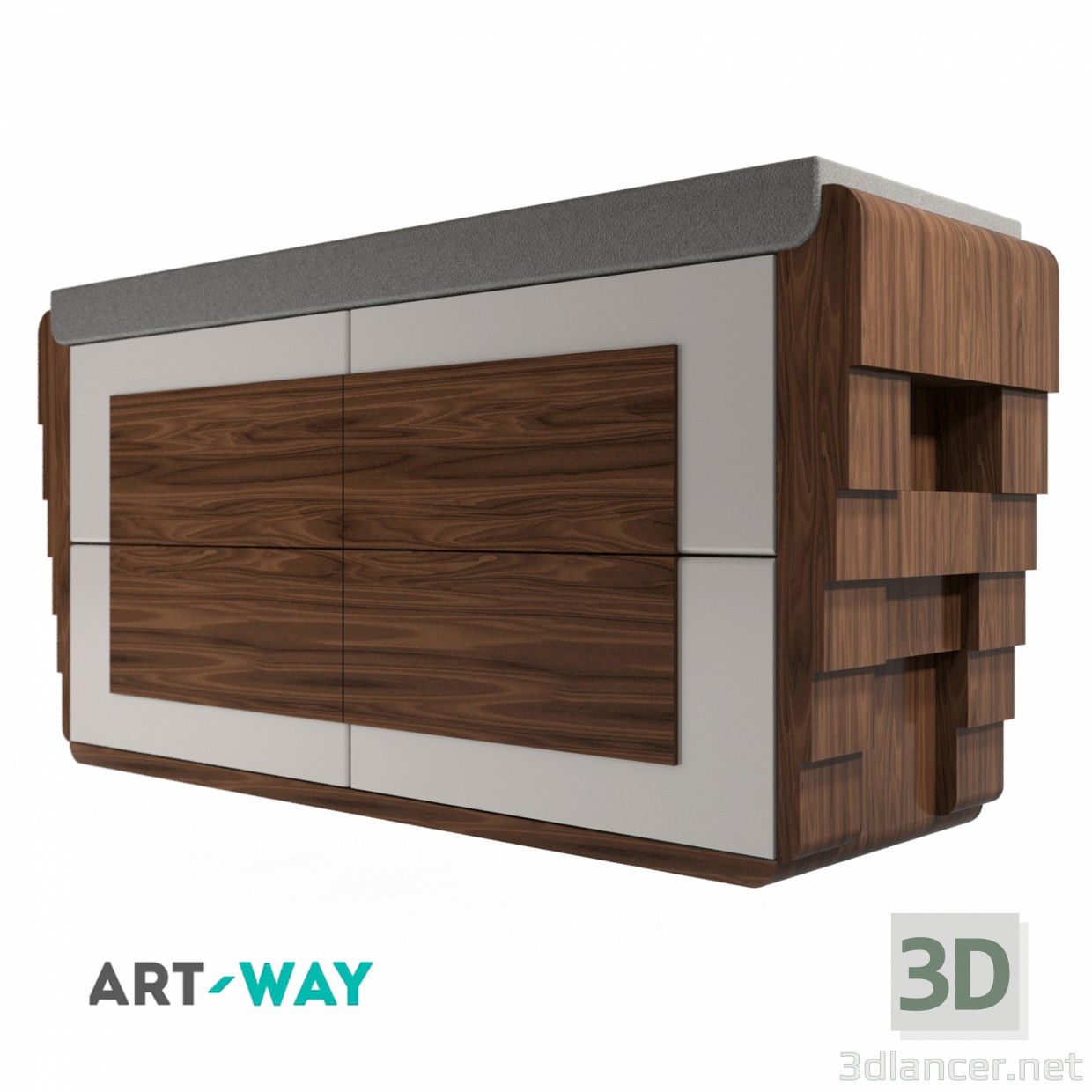 3d model Cajonera de 'Tiauanako' - vista previa