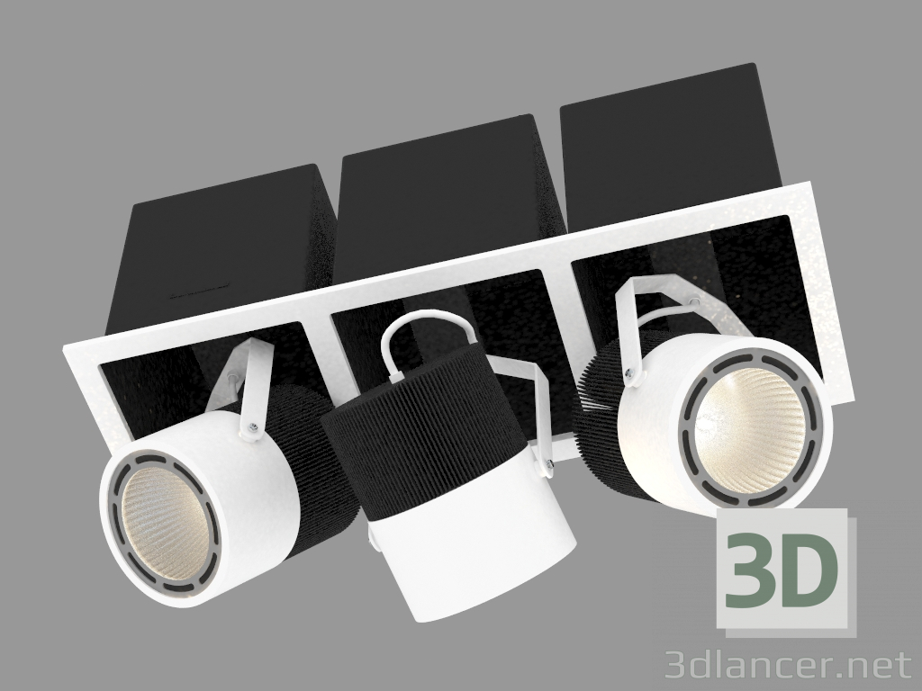 3D modeli Gömme LED armatür (DL18601_03WW-SQ) - önizleme