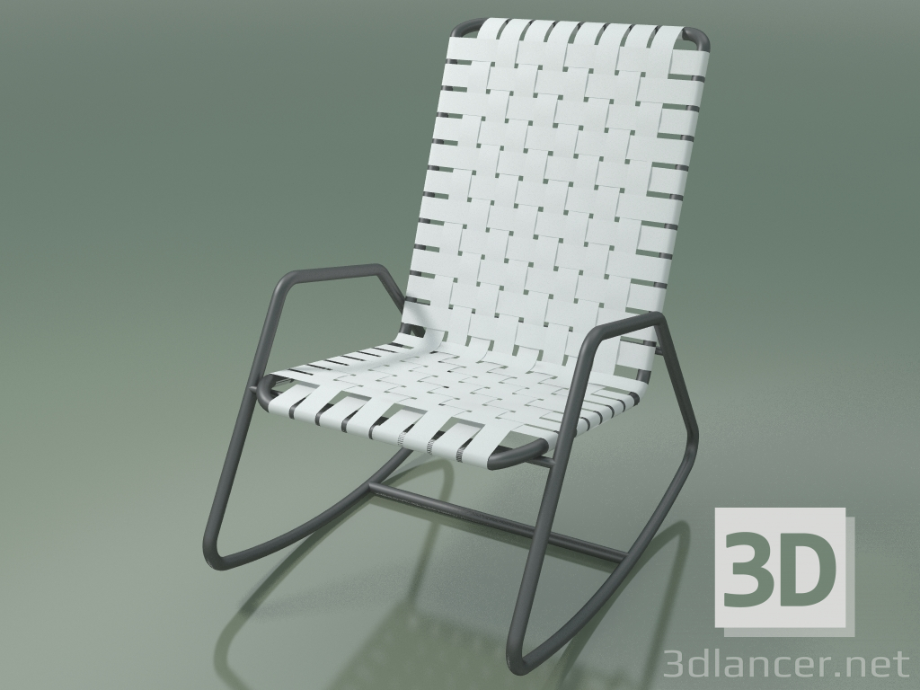 3d model InOut Rocking Chair (809, Gray Lacquered Aluminum) - preview