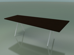Table trapézoïdale 5437 (H 74 - 120-80x240 cm, plaqué wengé L21, V12)