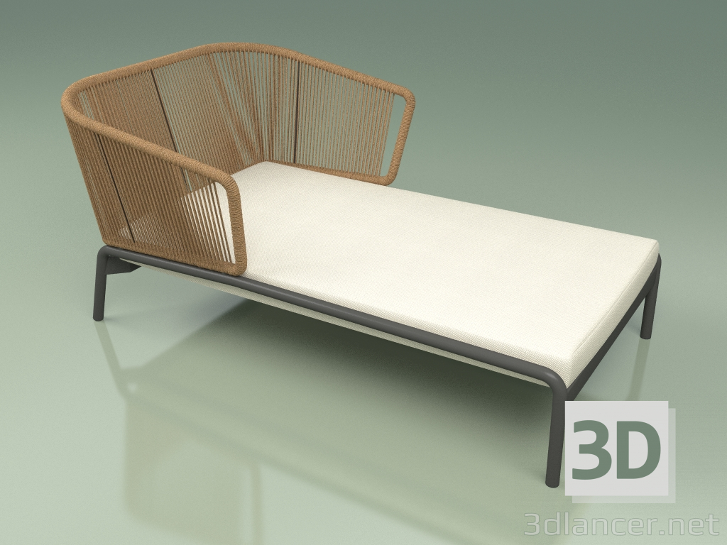 modèle 3D Chaise longue 004 (Cordon 7mm Tabac) - preview