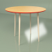 modello 3D Tavolo da cucina Sputnik 90 cm impiallacciato (rosso) - anteprima