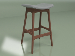 Напівбарний стілець Allegra висота 67 (масив горіха, темно-сірий)