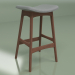 3d model Semi-bar chair Allegra height 67 (solid walnut, dark gray) - preview