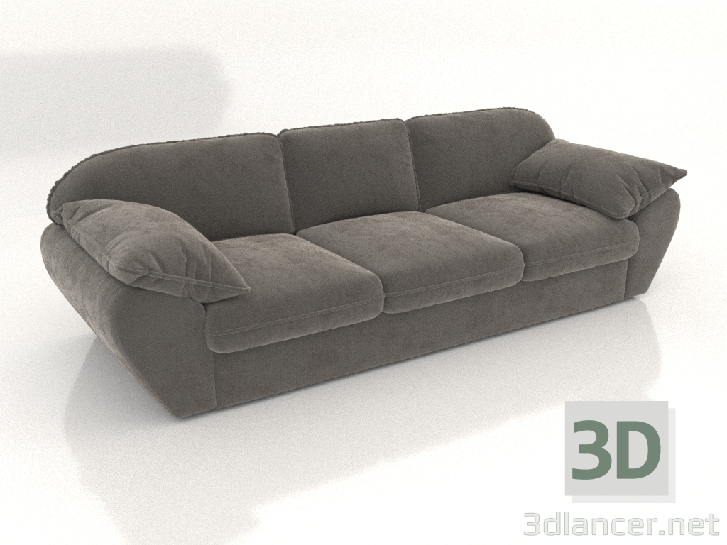 3D Modell Dreiteiliges, gerades Schlafsofa LOUNGE - Vorschau