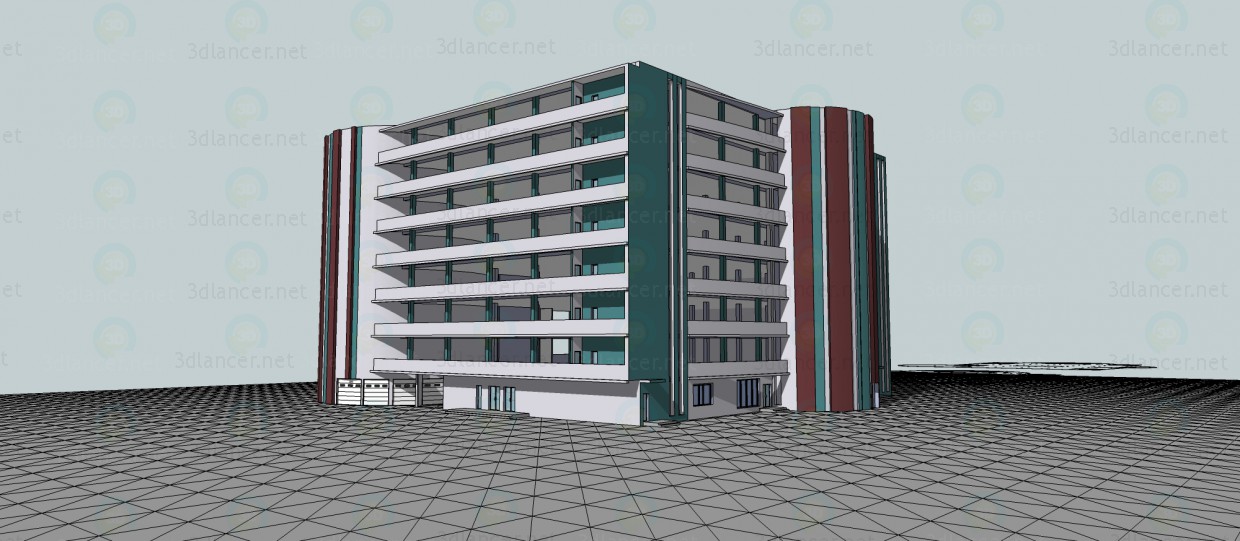 modelo 3D Estacionamiento para 300 autos - escuchar modelo 3D Estacionamiento para 300 autos - escuchar