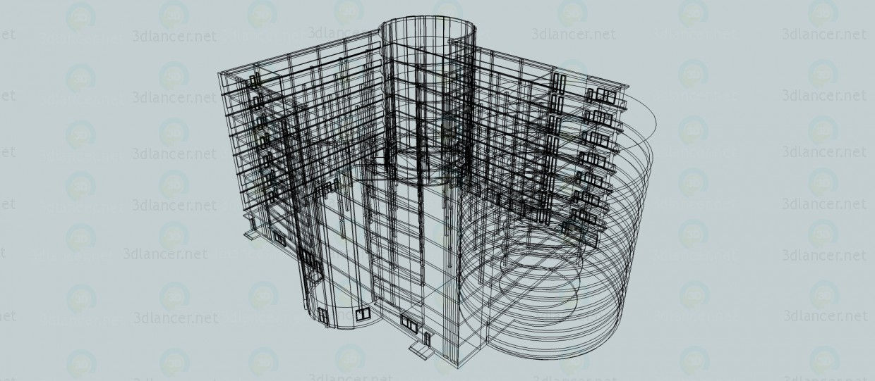 modelo 3D Estacionamiento para 300 autos - escuchar modelo 3D Estacionamiento para 300 autos - escuchar