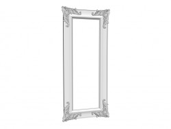 Mirror Ornament Shiny White 180 x 80