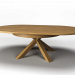 3D yuvarlak katlanır masa masif meşe (katı meşe yuvarlak katlanır masa) modeli satın - render