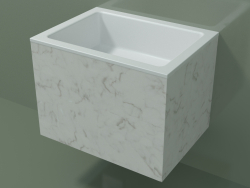 Wall-mounted washbasin (02R122101, Carrara M01, L 48, P 36, H 36 cm)