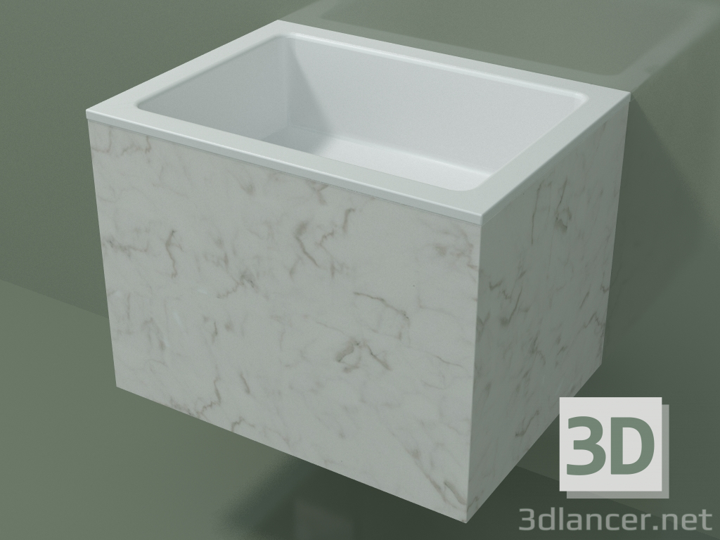 modello 3D Lavabo sospeso (02R122101, Carrara M01, L 48, P 36, H 36 cm) - anteprima