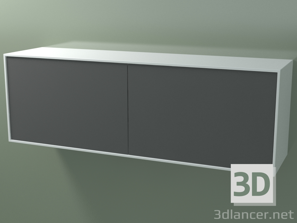 3d model Double box (8AUFBA03, Glacier White C01, HPL P05, L 144, P 36, H 48 cm) - preview