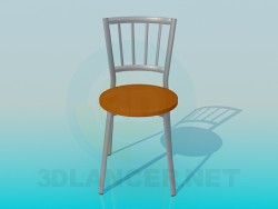 Aluminium chair with round seat