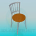 3d model Aluminium chair with round seat - preview
