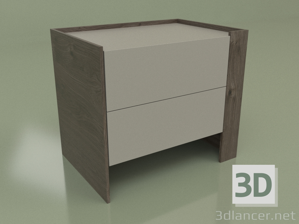 modèle 3D Table de chevet CN 200 (Moka, Gris) - preview
