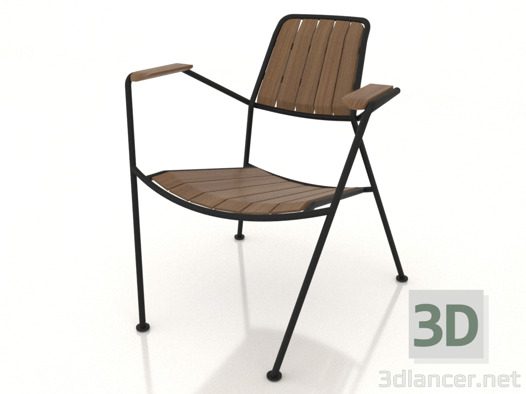 3d модель Крісло з підлокітниками – превью