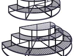 पीवीएल से बनी गोल सीढ़ियाँ
