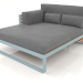 3D modeli XL modüler kanepe, sol bölüm 2, yüksek arkalık, suni ahşap (Mavi gri) - önizleme