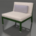 Modelo 3d Módulo sofá, seção 3 (Verde garrafa) - preview